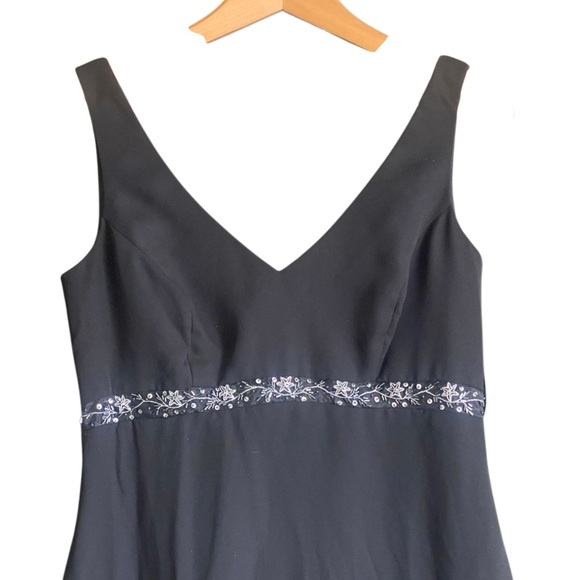 Michelangelo BLACK  Sleeveless Formal Beaded Maxi Dress/Gown. Size 8. - Picture 6 of 12